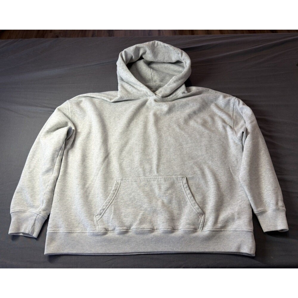 Hollister Women’s Light Gray Hoodie Sz Large Pullover Hooded Sweater Sweatshirt